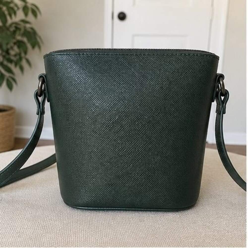 Cognac Saffiano Crossbody Bag